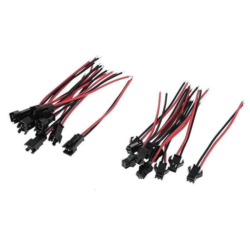 yueton 10 Pairs JST SM 2 Pins Plug Male and Female Wire Connector - Image 1